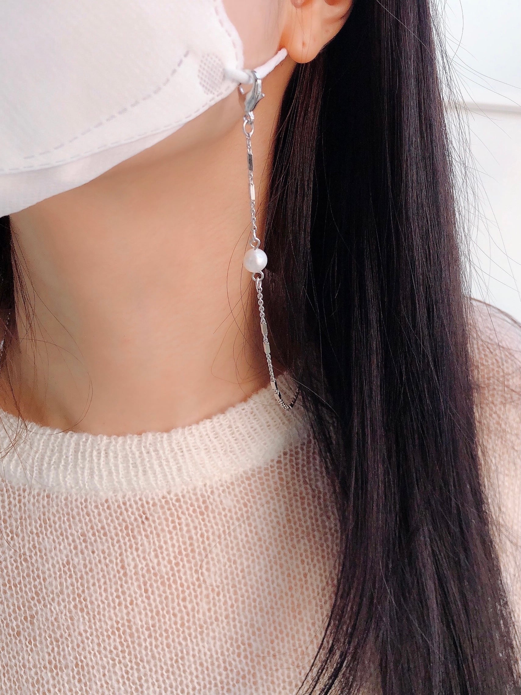 【マスクチェーン】Modern chain & pearl