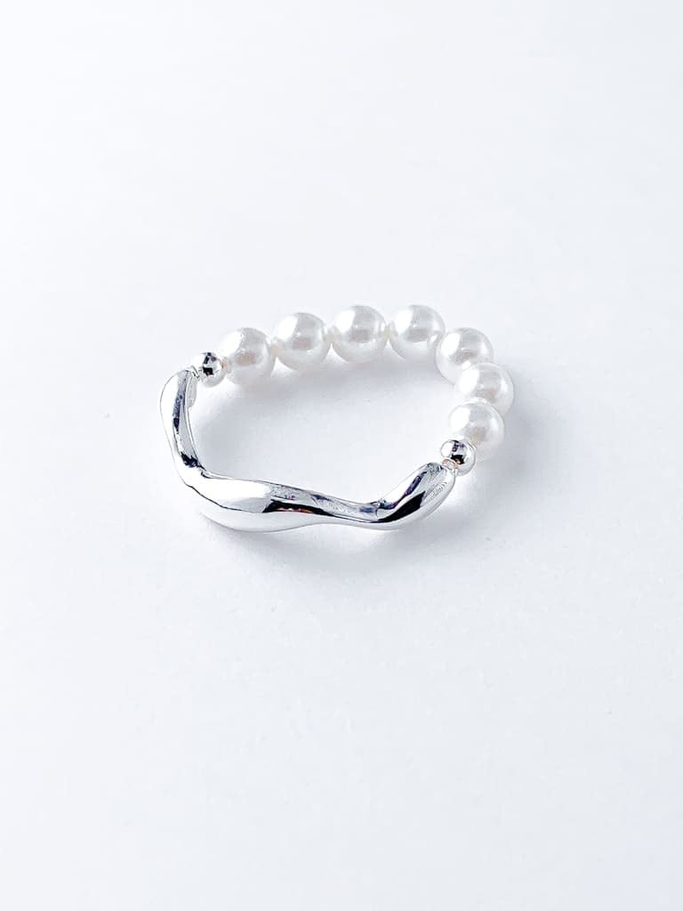 Half pearl ring（Silver 925）