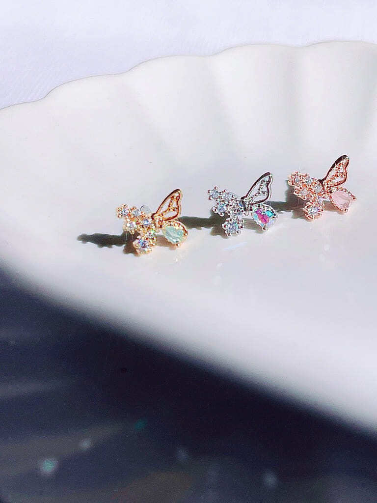 Rhinestone butterfly (金属アレルギー対応)