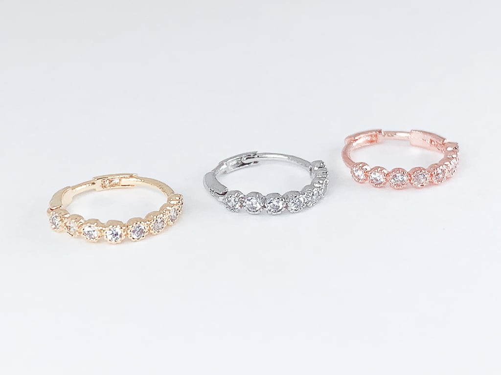 8 crystal hoop ring
