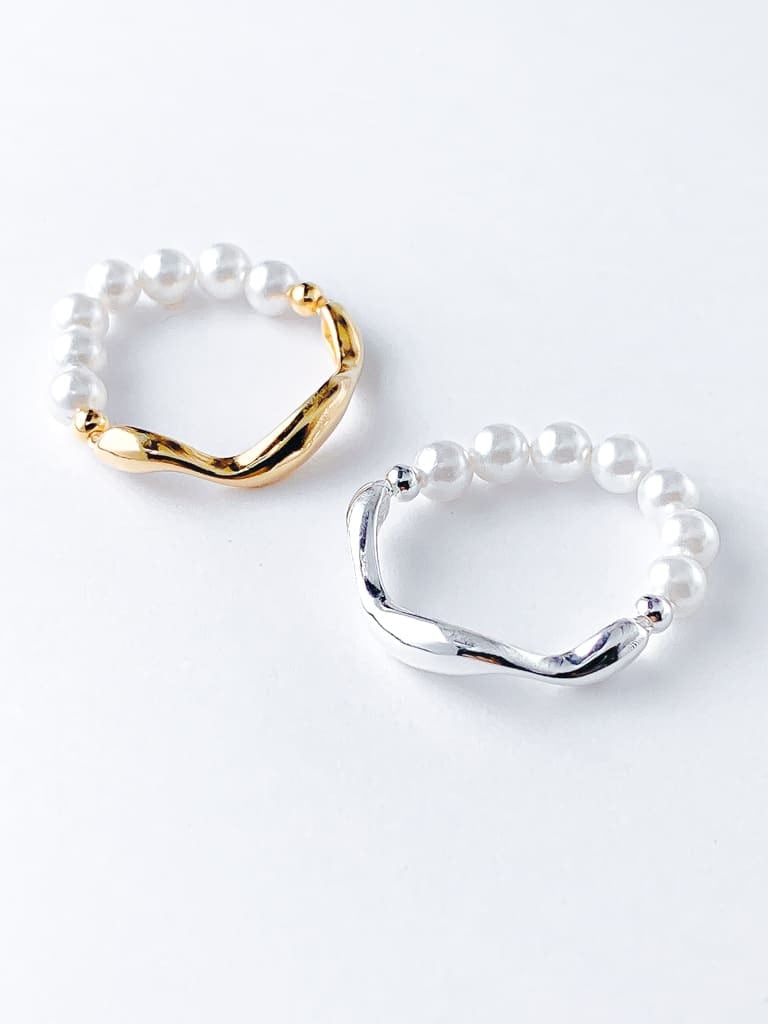 Half pearl ring（Silver 925）