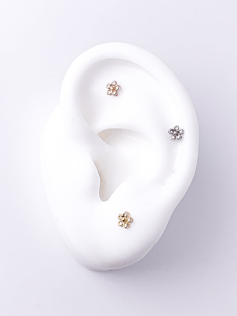 Petit crystal flower  (金属アレルギー対応)