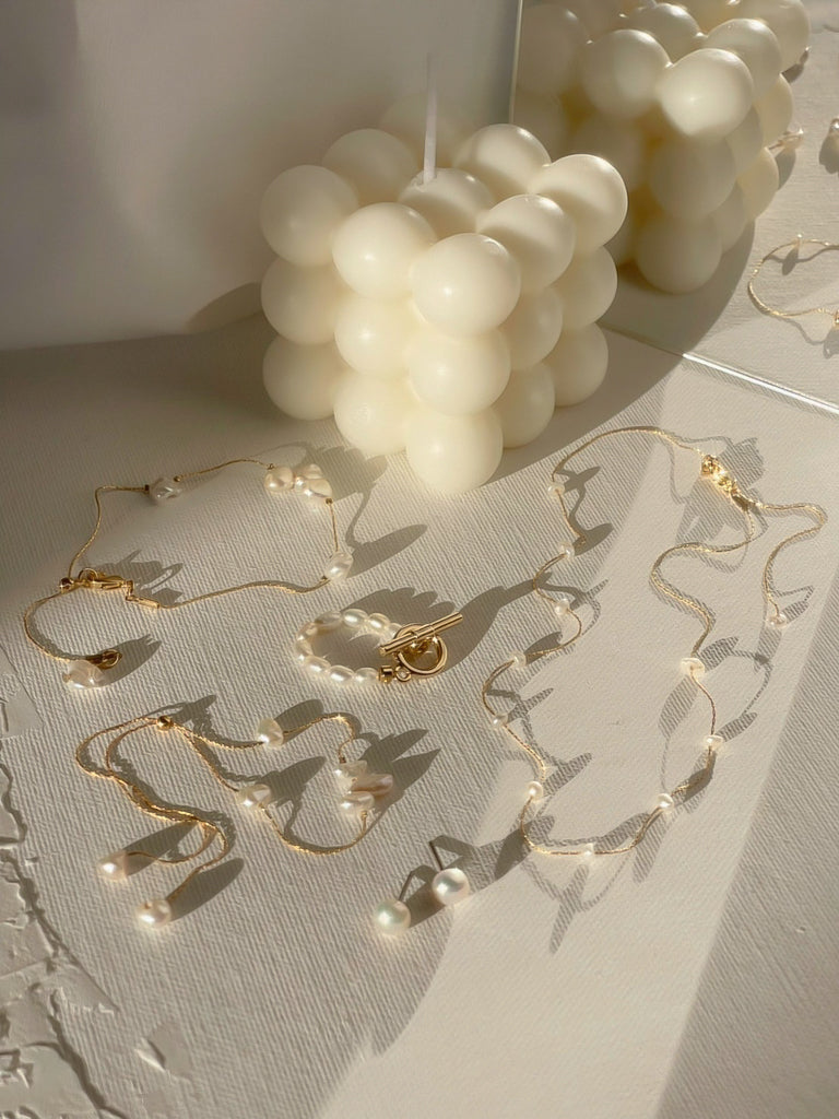 Thin pearl neck Ⅱ (淡水真珠)