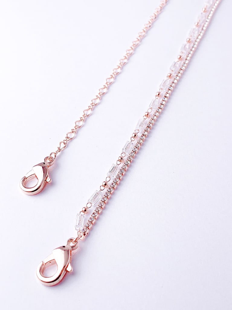 【マスクチェーン】Crystal triple chain