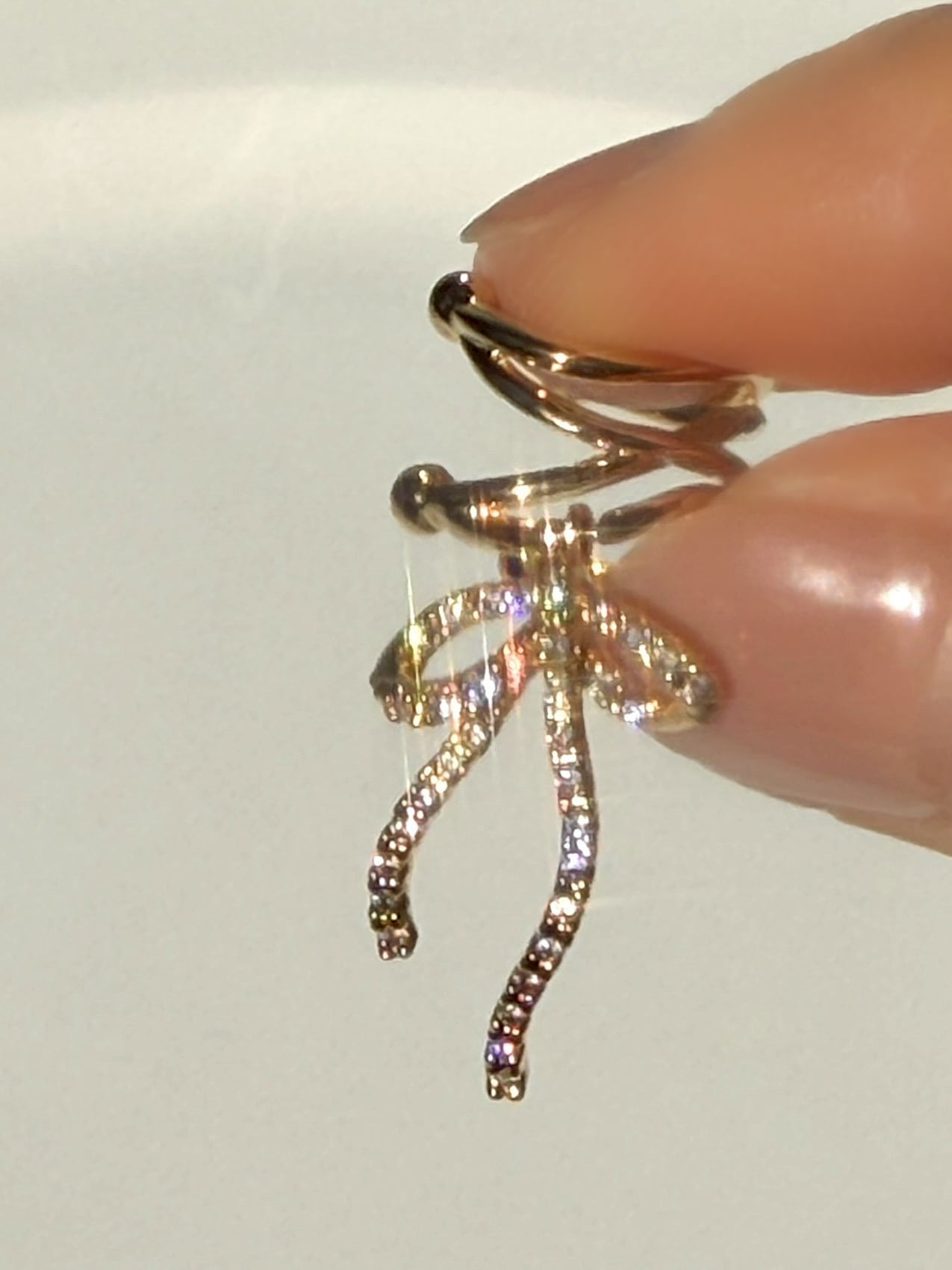 Crystal ribbon cuff(イヤーカフ)