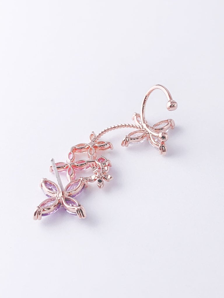 Crystal Flower Cuff