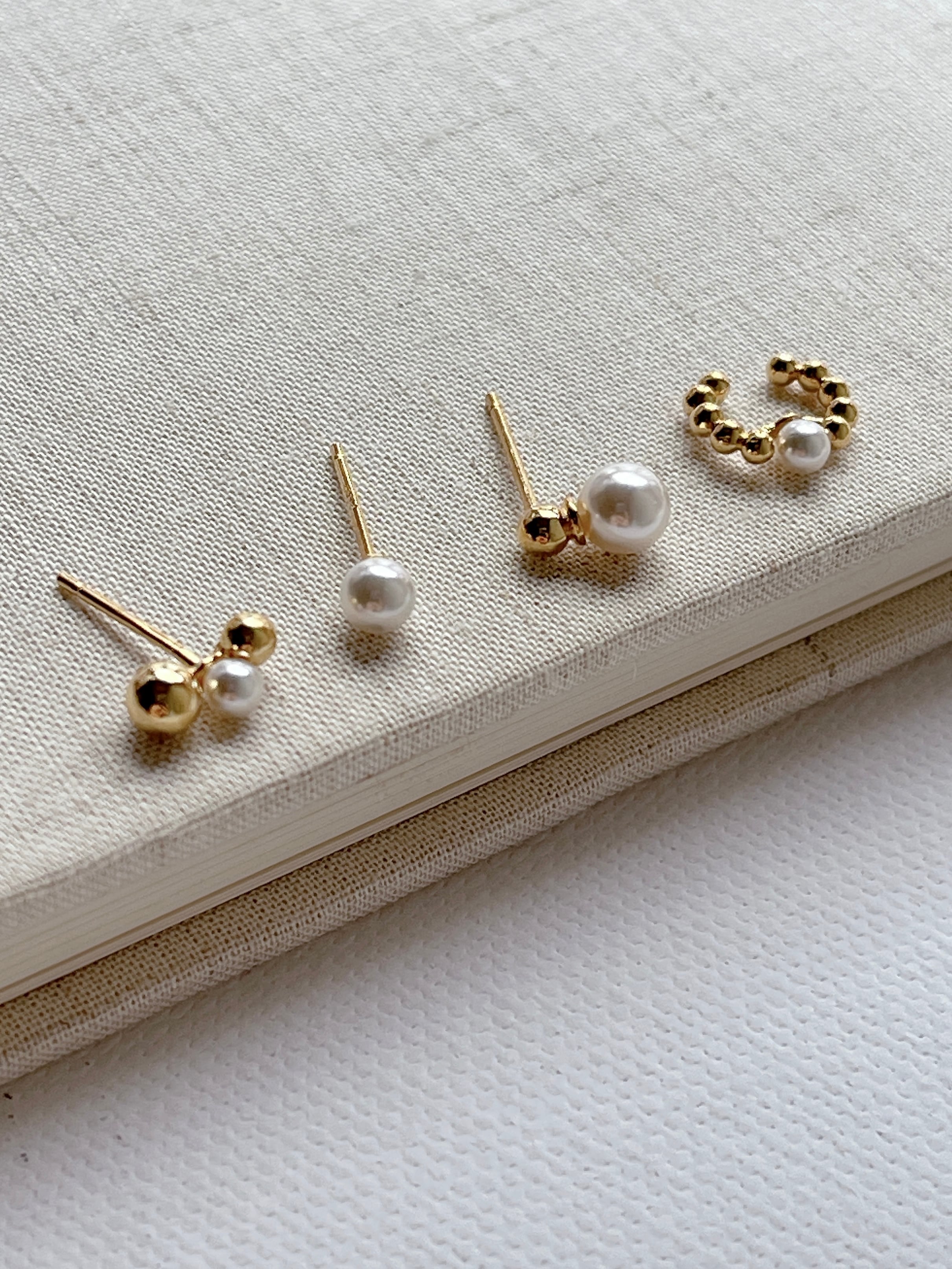 Gold pearl 4 set (Silver 925）