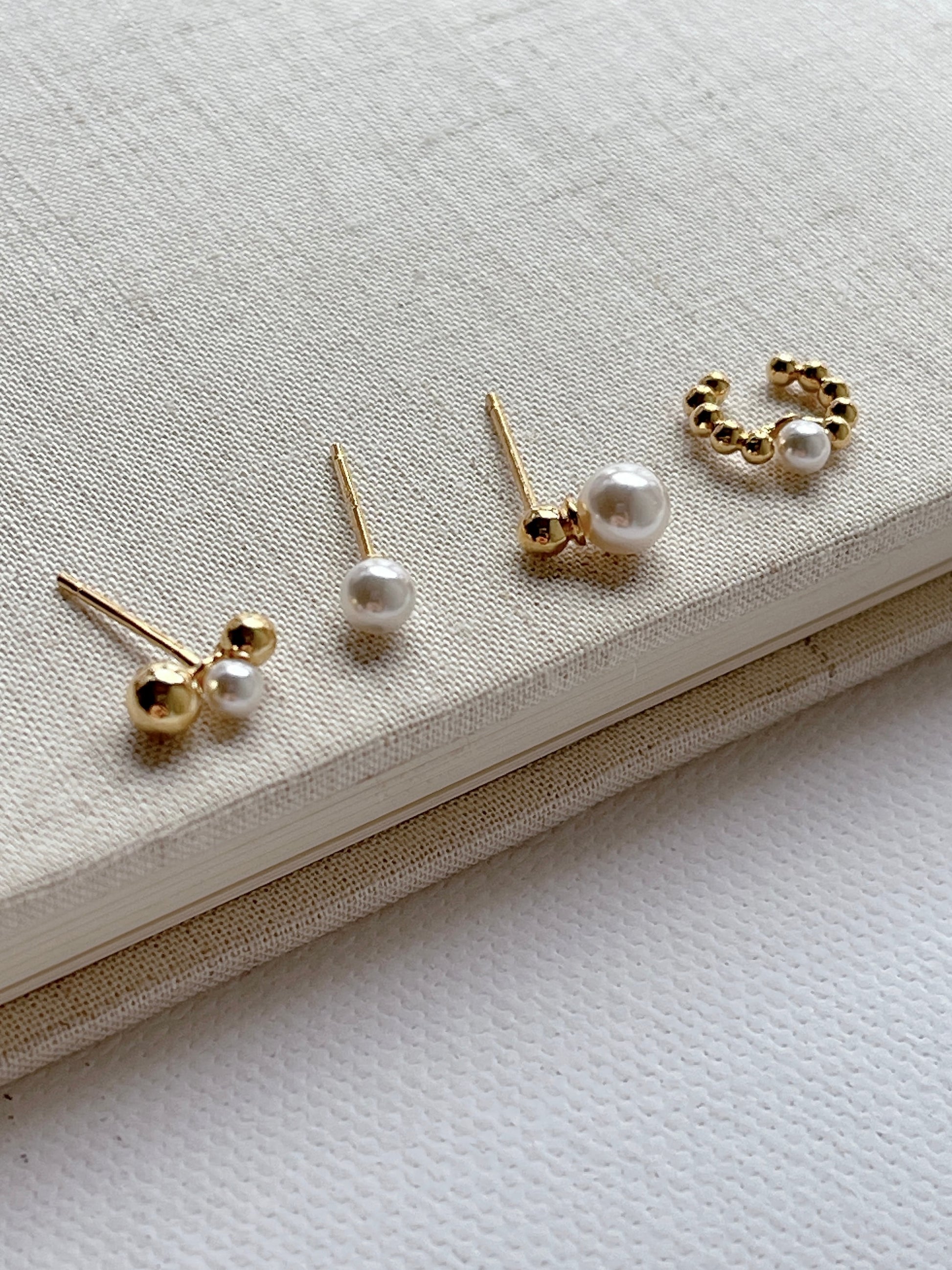 Gold pearl 4 set (Silver 925）