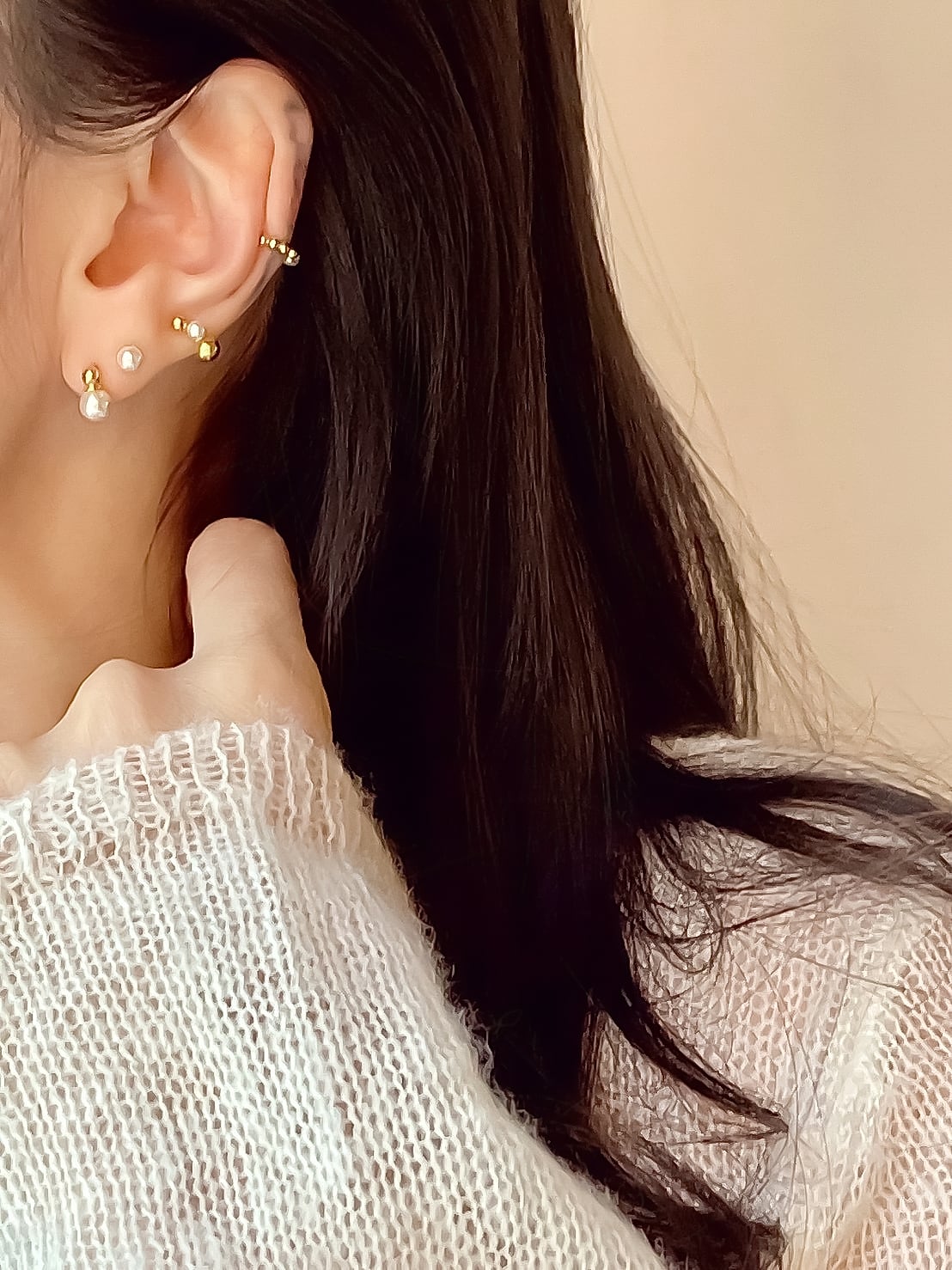 Gold pearl 4 set (Silver 925）