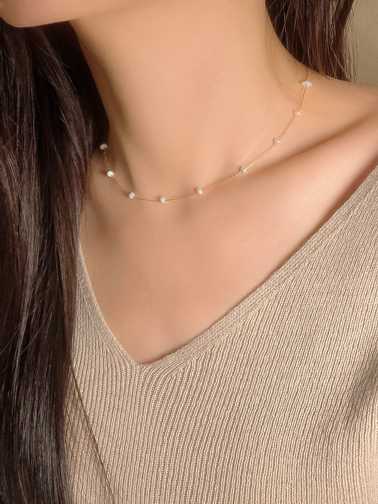 Thin pearl neck Ⅱ (淡水真珠)