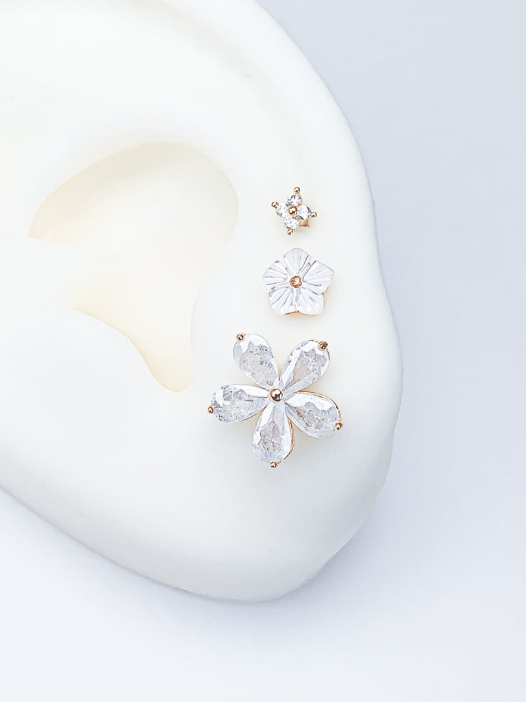 【お得セット】White Flowers 5 set (金属アレルギー対応)
