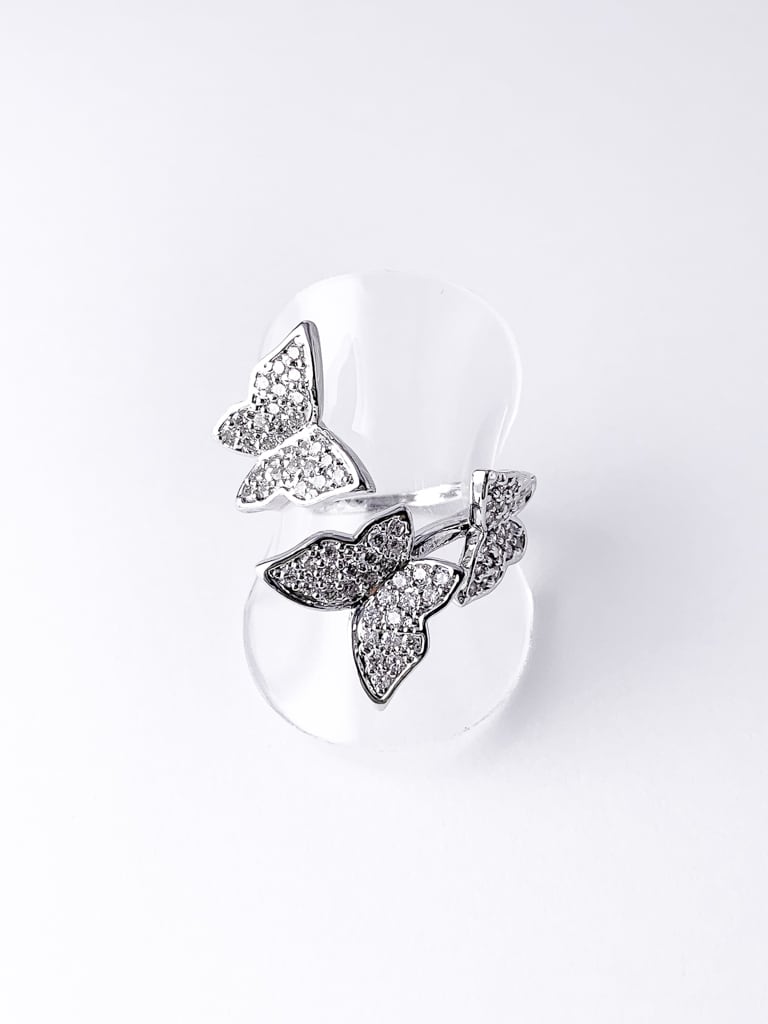 3 Crystal Butterfly ring