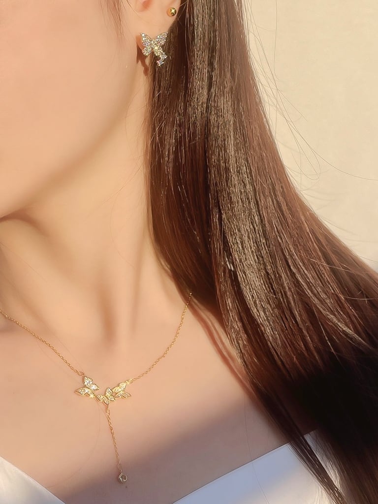 3 butterflies  neck（Silver 925）