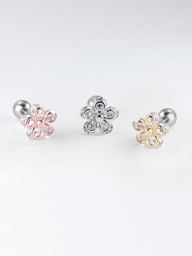Petit crystal flower  M (金属アレルギー対応)