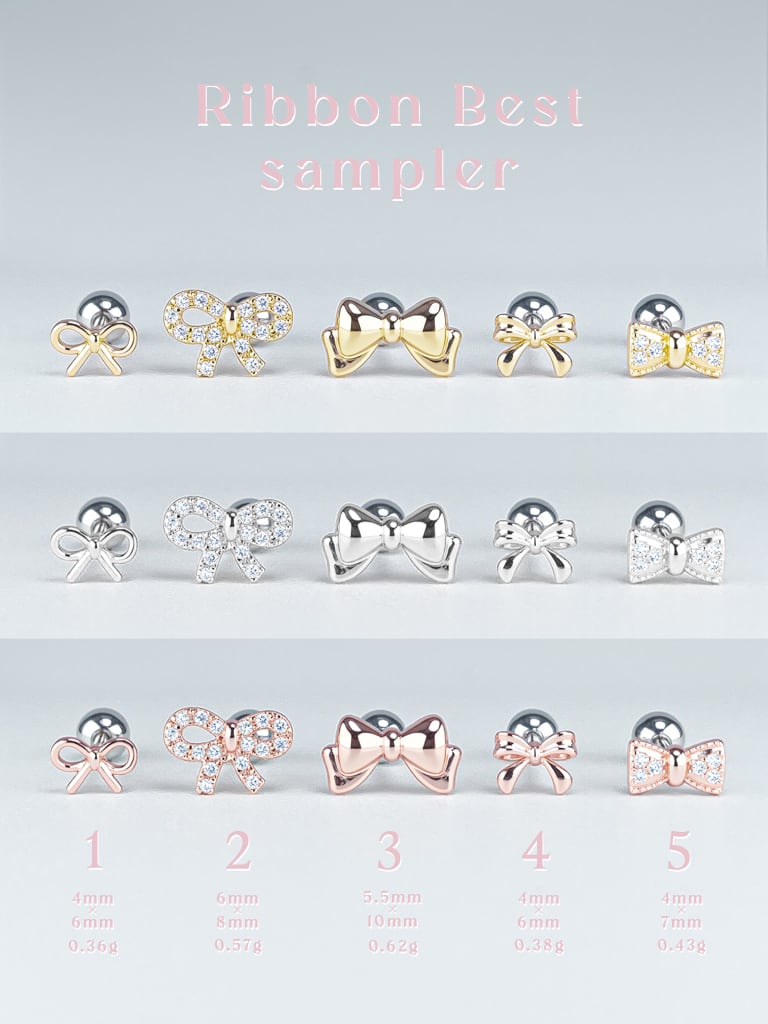 【お得セット】Ribbon. Best 5 set (金属アレルギー対応)
