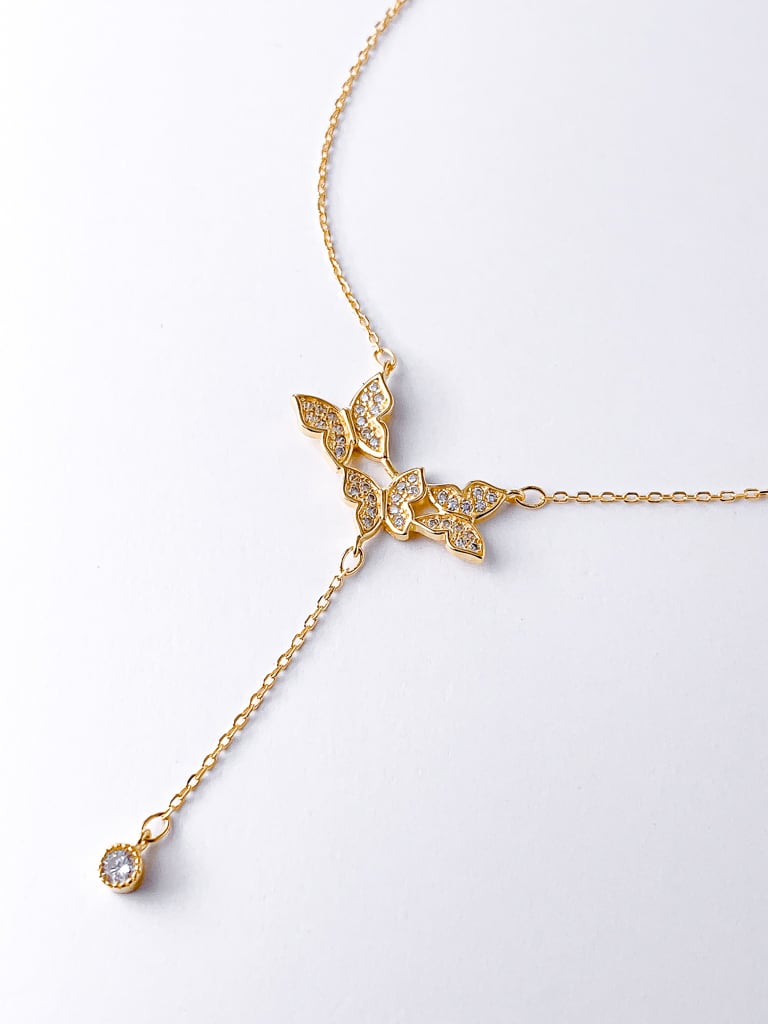 3 butterflies  neck（Silver 925）