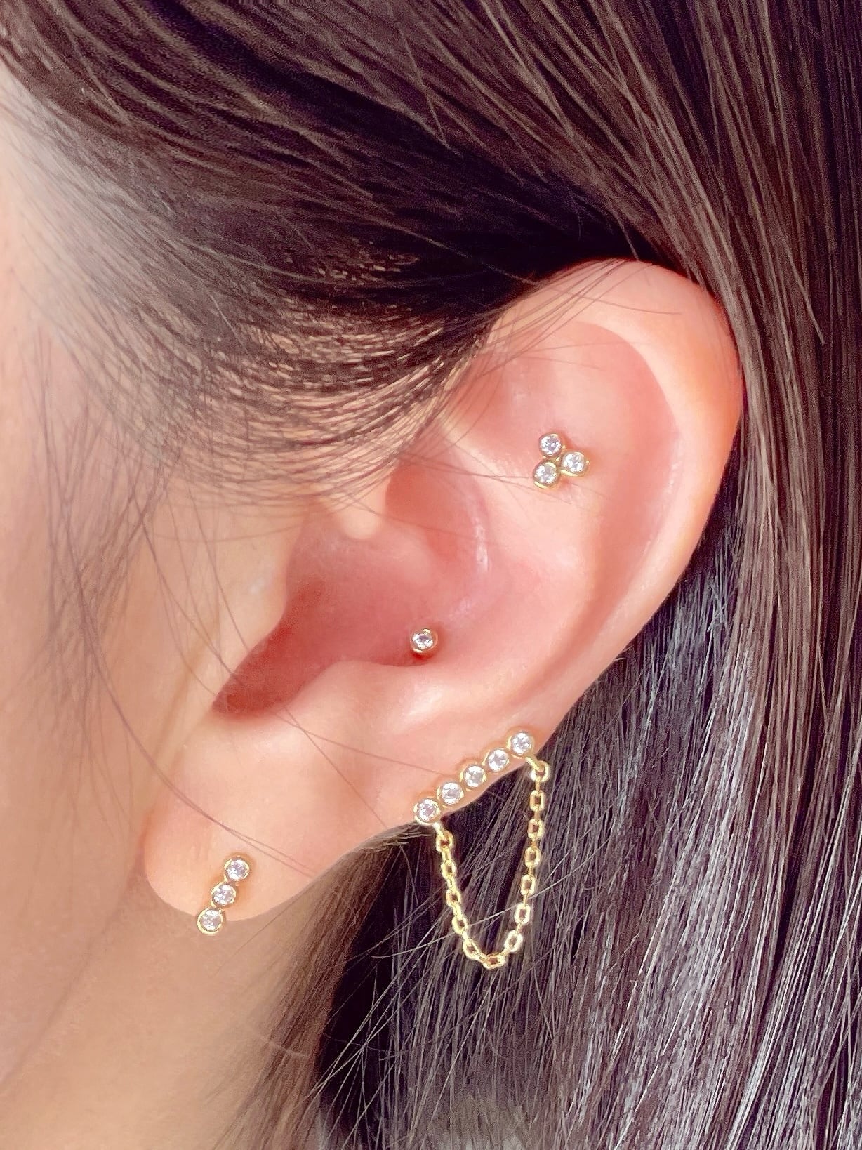 Dot chain 4 set (Silver 925）