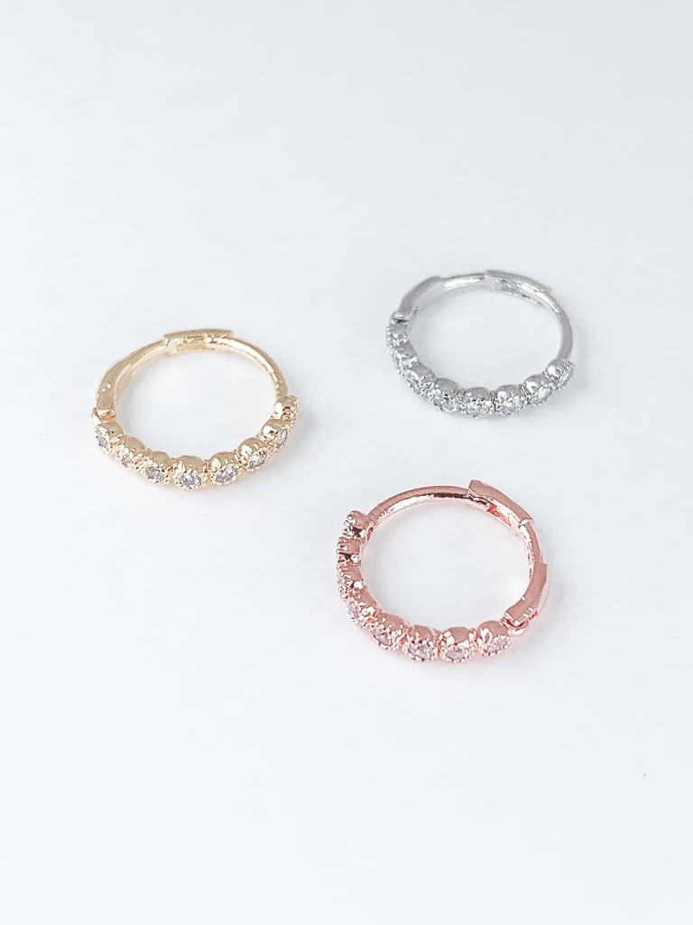 8 crystal hoop ring