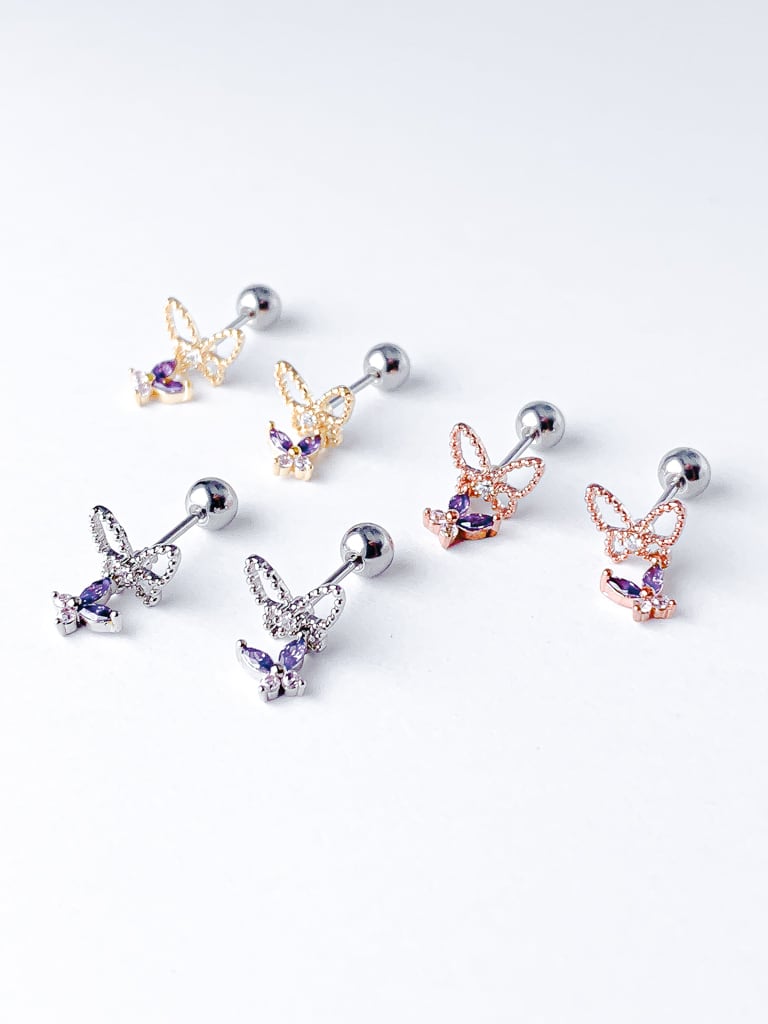 Purple Butterfly 2 set  (金属アレルギー対応)