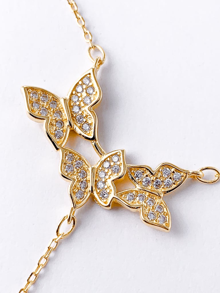 3 butterflies  neck（Silver 925）
