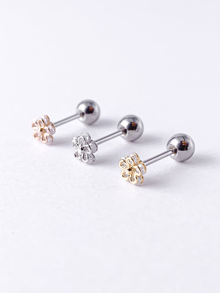 Petit crystal flower  (金属アレルギー対応)