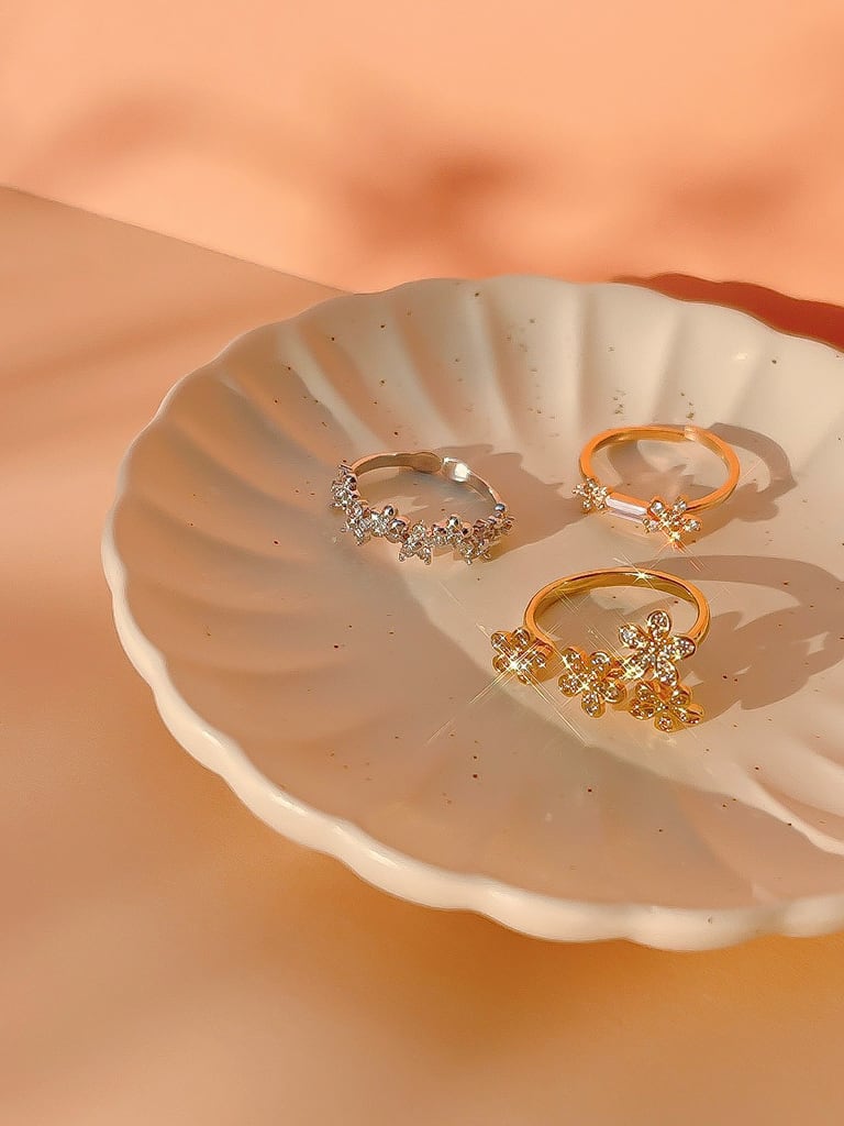 4 flower ring
