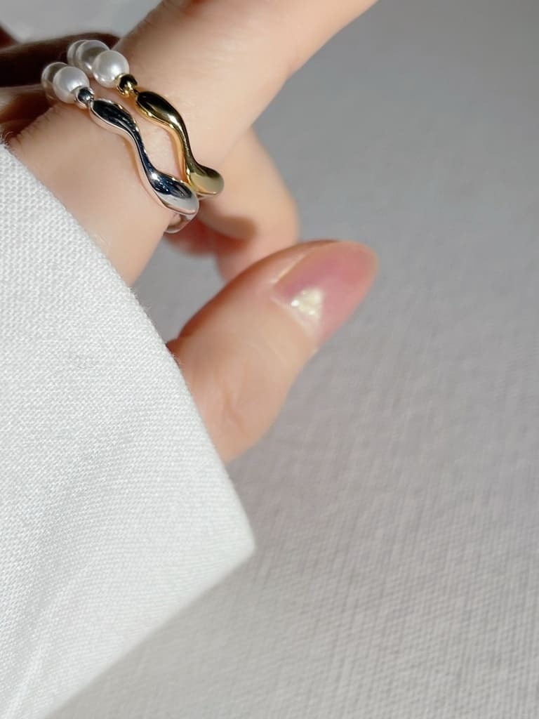 Half pearl ring（Silver 925）
