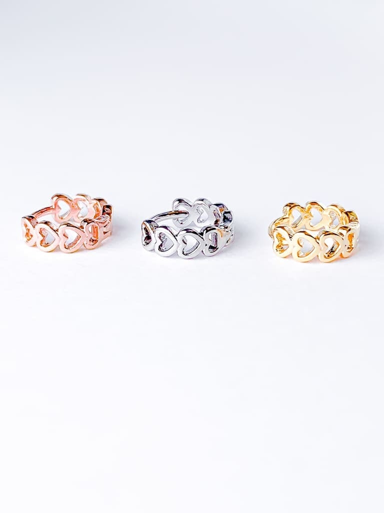 4 heart ring