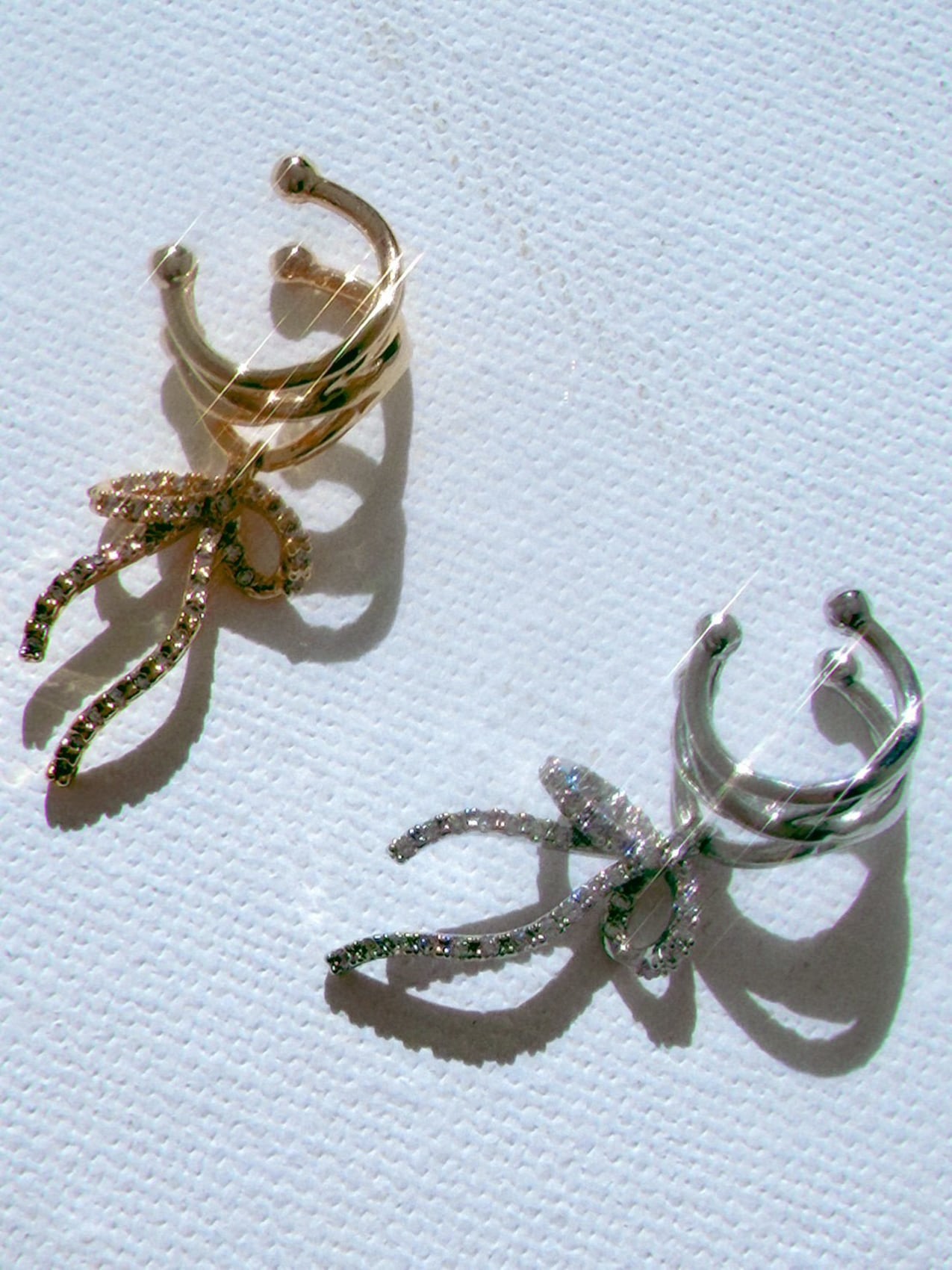 Crystal ribbon cuff(イヤーカフ)