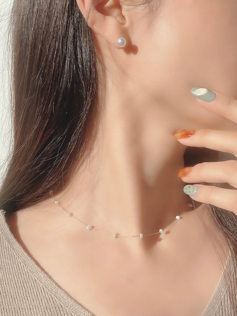 Thin pearl neck Ⅱ (淡水真珠)
