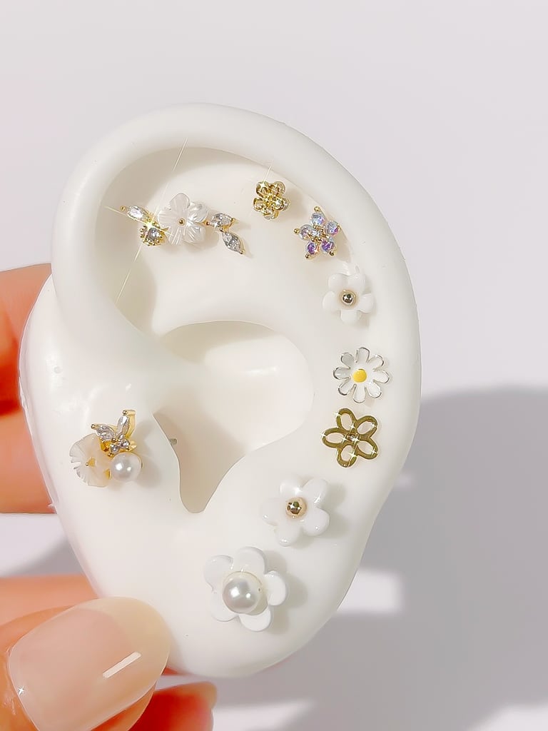 Aurora crystal flower  (金属アレルギー対応)