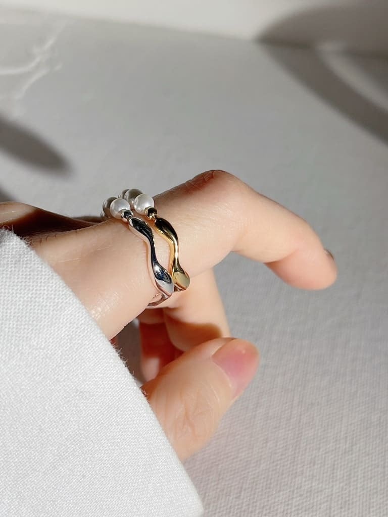 Half pearl ring（Silver 925）