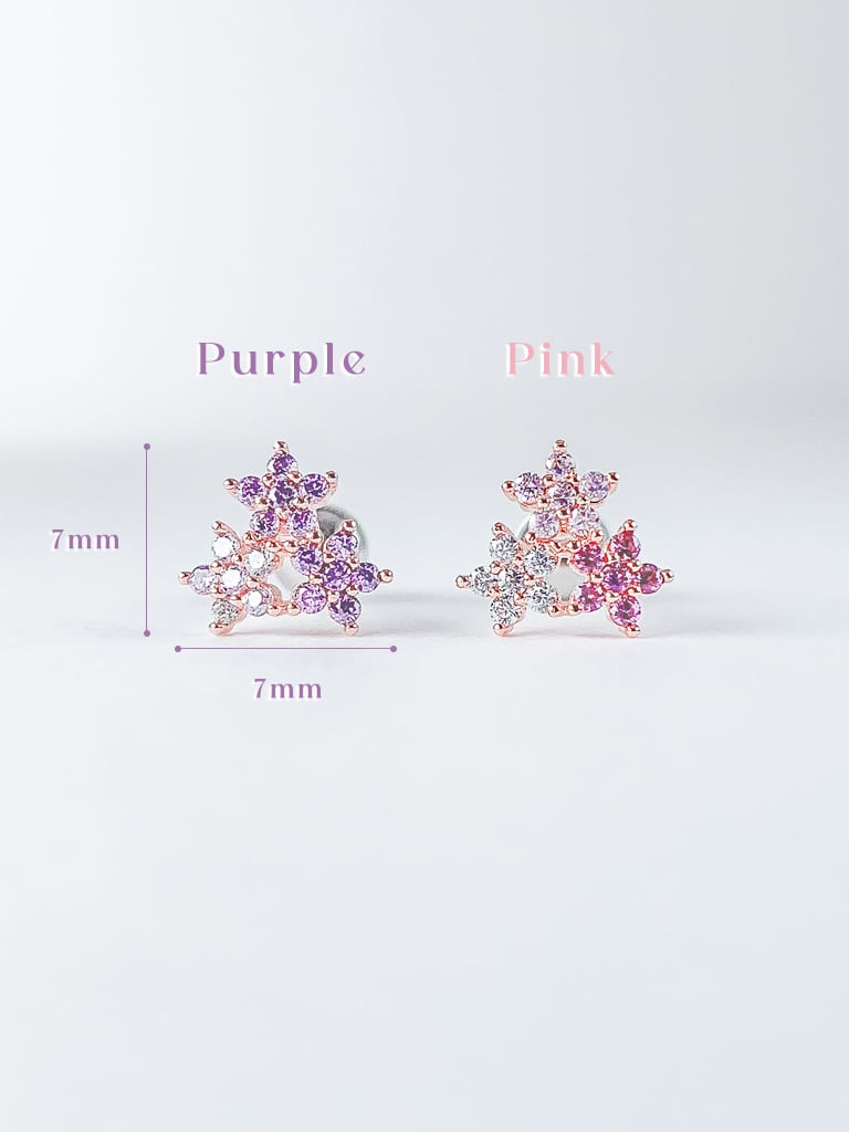 3 flowers (金属アレルギー対応)