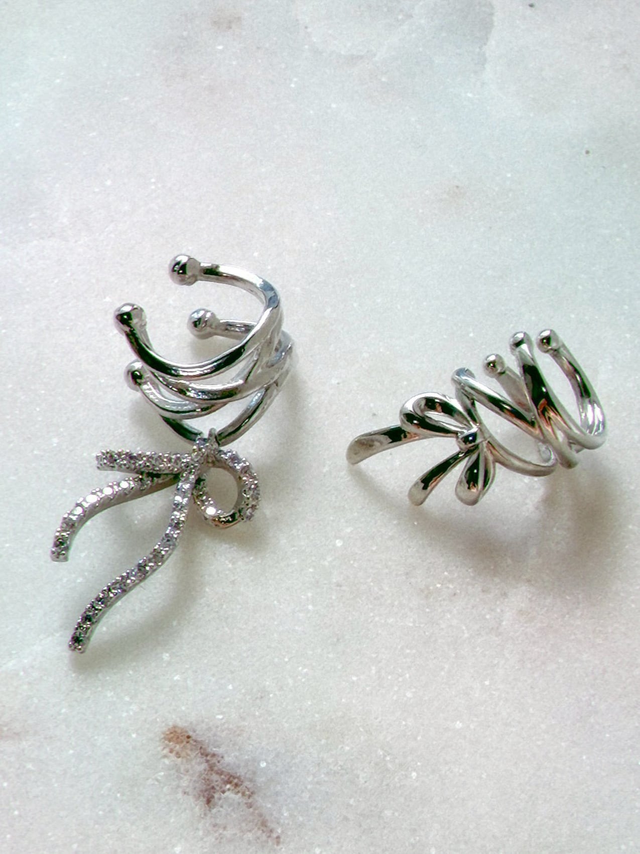 Crystal ribbon cuff(イヤーカフ)