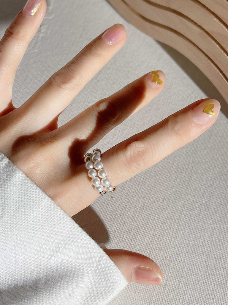 Half pearl ring（Silver 925）