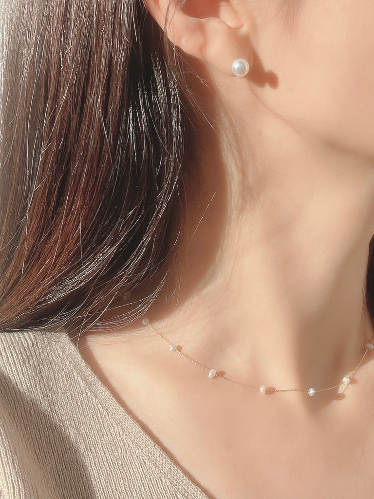 Thin pearl neck Ⅱ (淡水真珠)