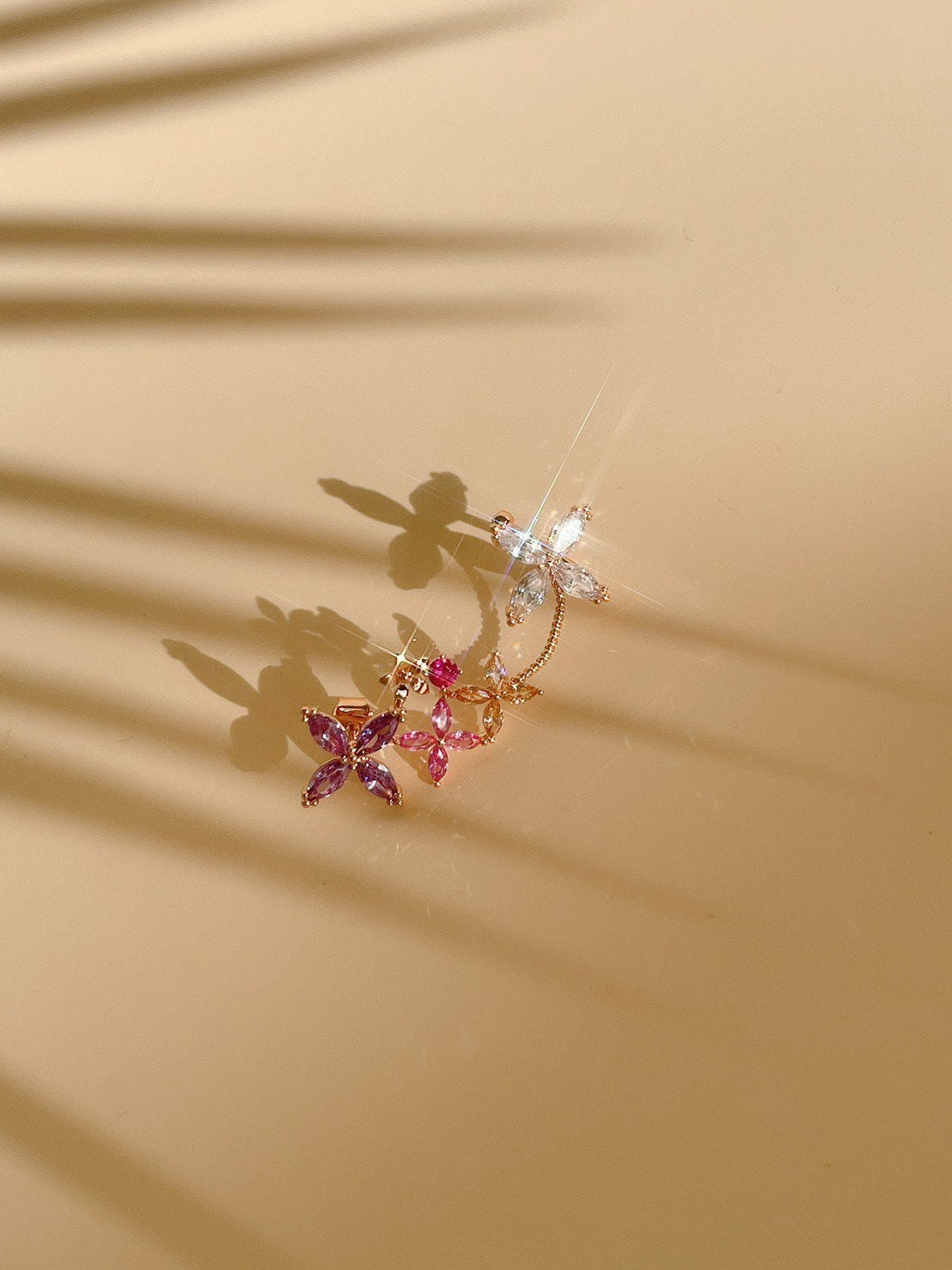 Crystal Flower Cuff