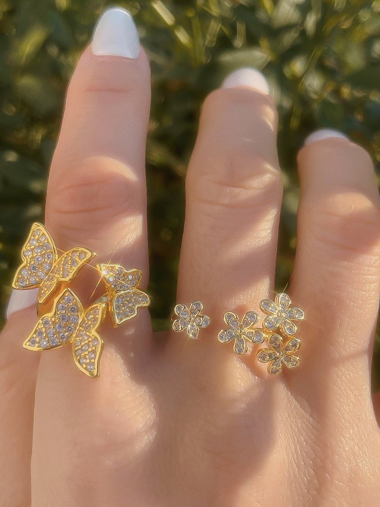 4 flower ring
