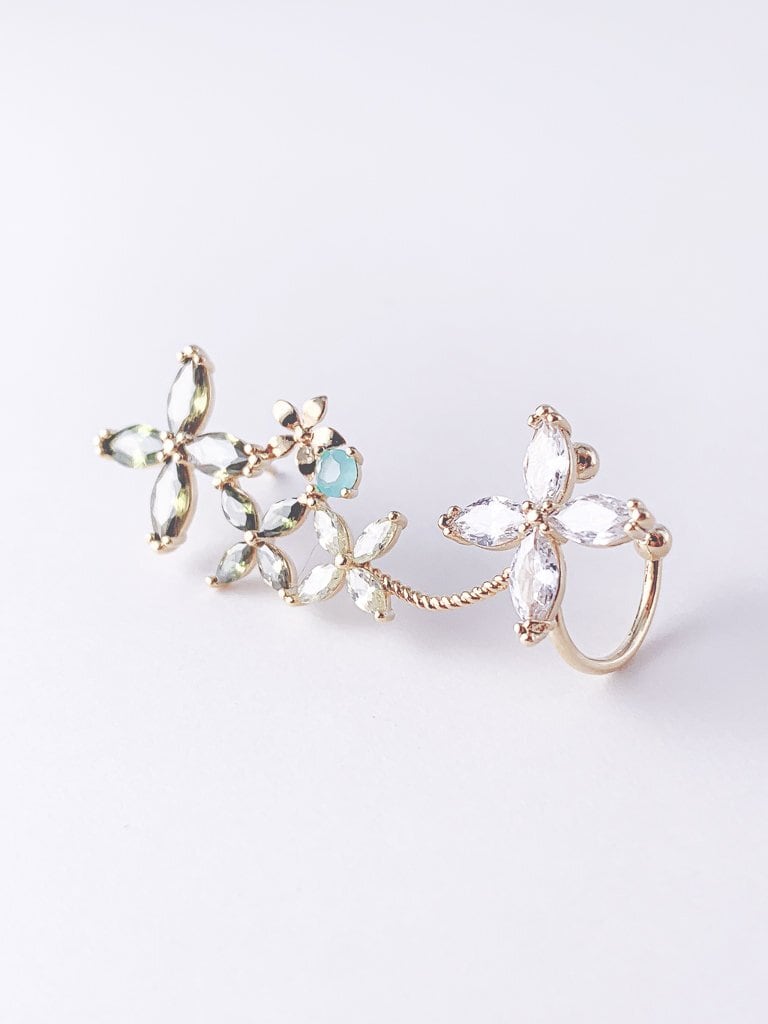Crystal Flower Cuff