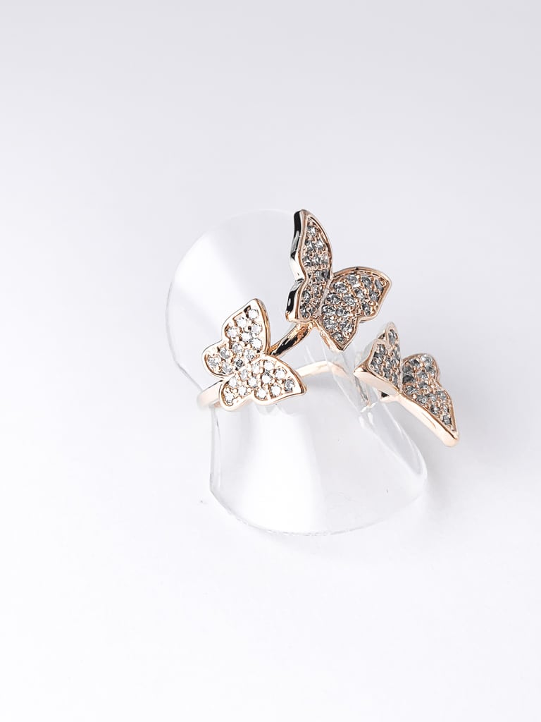 3 Crystal Butterfly ring