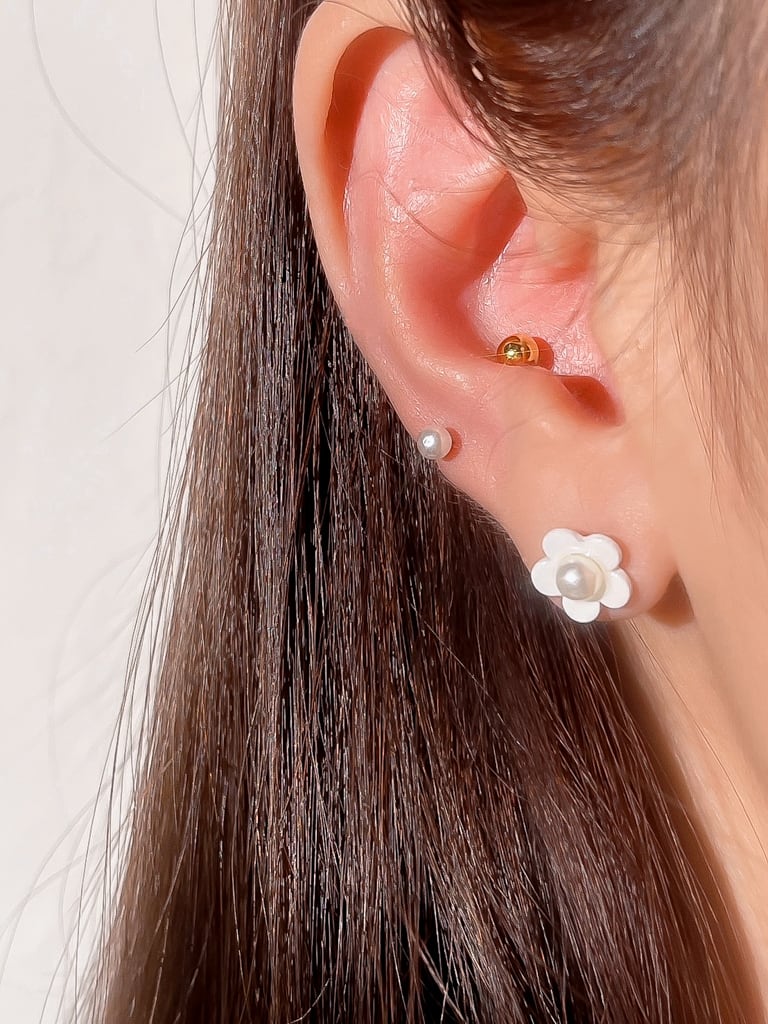 【お得セット】Pearl daisy set (金属アレルギー対応)