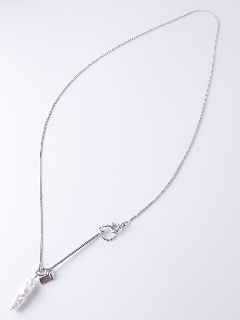【お得 20%off】Long pearl neck (silver 925)