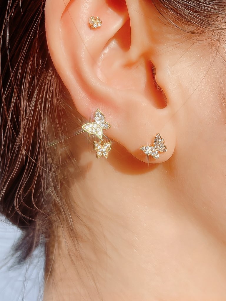 2 Crystal Butterfly (金属アレルギー対応)