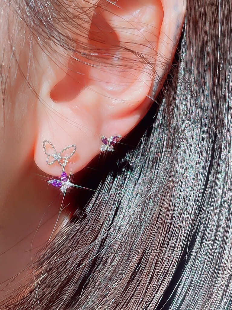 Purple crystal nabi (金属アレルギー対応)